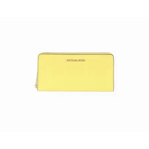 MICHAEL KORS Jet Set Travel Continental Leather Wristlet Buttercup